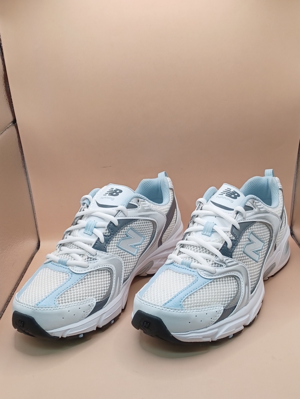New Balance 530 Mens Sneakers-White/Grey/Blue Size 9D US MR530RA